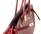 Birkin 35 Bag Red Rouge H Limited Edition Contour Navy Gold