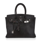 Birkin 35 Bag Cocoan Brown Chevre Leather with Palladium Hardware