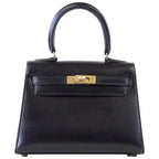 Kelly 20 Mini Sellier Vintage Bag Box Leather Gold Hardware