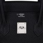 Special Order HSS Birkin 35 Bag Black Turquoise Togo Leather with Brushed Palladium Hardware