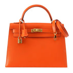 Kelly 32 Bag Sellier Feu Lush Orange Epsom Gold Hardware