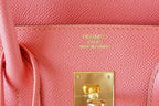 Birkin 35 Bag Flamingo Pink Gold Hardware Rare