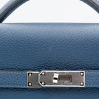 Kelly Depeches 36 Document Holder In Bleu De Prusse Togo Calfskin