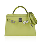 Mini Kelly 20 Bag Sellier Jaune Bourgeon Chevre Leather with Palladium Hardware