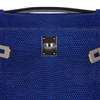 Kelly Pochette Bag Blue Sapphire Lizard Clutch Palladium Hardware