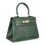 Vintage Kelly 20 Sellier Mini Vert Moyen Lizard Gold Hardware