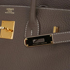 Birkin 35 Bag Etoupe Gold Hardware Togo Leather