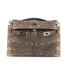 Kelly Pochette Bag Ombre Lizard Clutch Palladium Hardware Very Rare