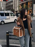 Kelly Shearling and Ebene Barenia Palladium Hardware