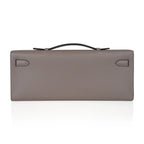 Kelly Cut Bag Gris Asphalte Gray Clutch Swift Gold Hardware