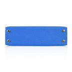 Kelly 20 Mini Sellier Bag Blue Hydra Chevre Leather Gold Hardware
