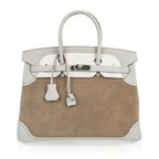 Birkin 35 Bag Grizzly Ghillies Gris Perle Gris Caillou Colour Limited Edition Rare