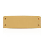 Mini Kelly 20 Sellier Jaune Foin Bag Chevre Gold