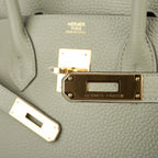 Birkin 30 Bag Sage (Sauge) Clemence Leather Gold Hardware