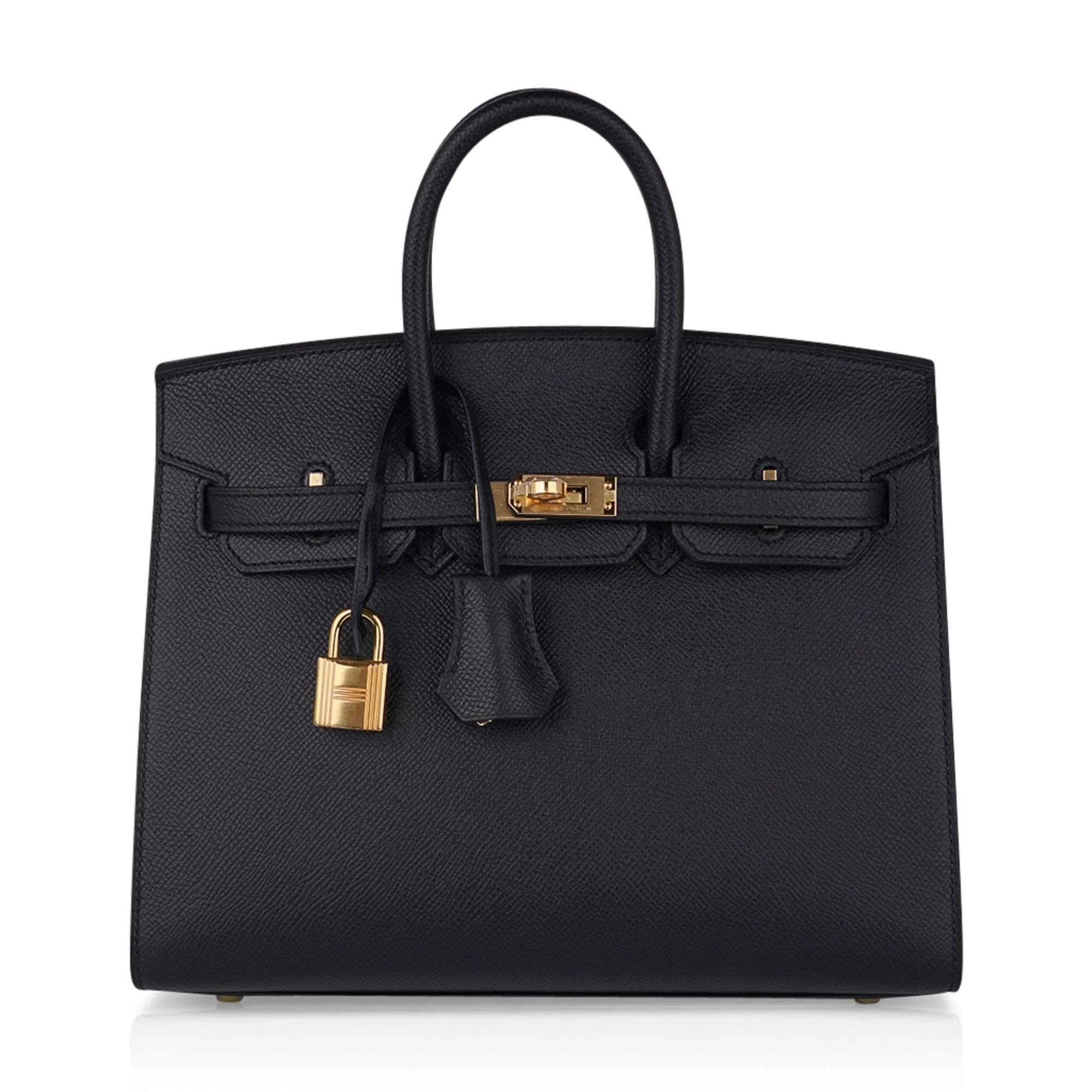 Birkin Sellier 25 Black Gold Hardware Epsom Leather New w/Box