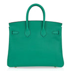 Birkin 25 Bag Vert Vertigo Swift Gold Hardware
