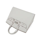 Birkin Sellier 25 Bag Gris Pale Epsom Leather with Palladium Hardware