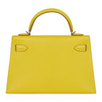 Kelly 20 Mini Sellier Bag Lime Chevre Leather Palladium New w/Box