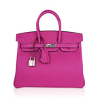 Verso Birkin 25 Bag Magnolia Capucine Togo Leather with Palladium Hardware