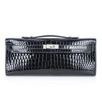 Kelly Cut Diamond Blue Marine Crocodile Bag Exquisite Clutch