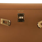 Kelly Danse Fringe Bag Sesame with Gold Hardware