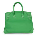 Birkin 35 Bag Ghillies Limited Edition Bamboo Palladium Hardware