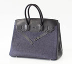 Birkin 35 Bag Rare Limited Edition Denim Shadow