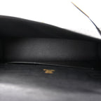 Kelly Pochette Black Ostrich Clutch Gold Hardware