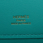 Kelly Cut Vert Verone Clutch Bag Gold Hardware Swift Leather