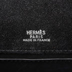Kelly Pochette Black Doblis Suede Palladium