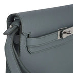 Kelly Depeches 25 Pouch Vert Amande Epsom Palladium Hardware New