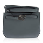 Kelly Depeches 25 Pouch Vert Amande Epsom Palladium Hardware New