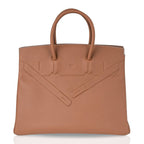 Shadow Birkin 35 Bag Limited Edition Gold Evercalf Leather New