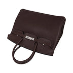 Birkin 35 Bag Ebene Barenia Faubourg Leather with Palladium Hardware