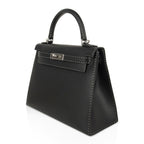 Kelly 28 Bag Black Un Point Sur Deux Veau Graine Monsieur Limited Edition