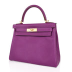Kelly HSS 28 Bag Anemone Pink Retourne Epsom Brushed Gold