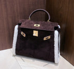 Kelly Shearling and Ebene Barenia Palladium Hardware