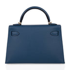 Kelly 20 Mini Sellier Bag Deep Blue Epsom Leather Gold Hardware