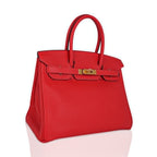 Birkin 30 Capucine Bag Togo Leather Gold Hardware