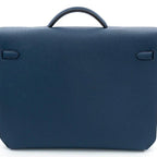 Kelly Depeches 36 Document Holder In Bleu De Prusse Togo Calfskin