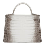Limited Edition Kelly 32 Bag Himalaya Crocodile with Palladium Hardware