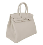 Birkin 35 Bag Beton Clemence Palladium Hardware