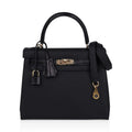 Kelly Touch 25 Retourne Bag Black Lizard / Togo Permabrass Hardware