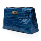 Kelly Pochette Mykonos Alligator Gold Hardware