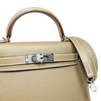 Kelly Sellier Craie and Trench Epsom Brushed Palladium Hardware