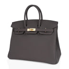 Birkin 25 Bag Etain Gold Hardware Togo Leather New w/Box