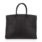 Birkin 35 Bag Cocoan Brown Chevre Leather with Palladium Hardware