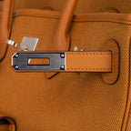 Limited Edition Birkin 35 Bag Cargo Sesame Toile Goeland Swift Leather with Palladium Hardware