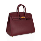 Birkin 25 Bag Sellier Rouge H Gold Hardware Veau Madame Leather