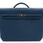 Kelly Depeches 36 Document Holder In Bleu De Prusse Togo Calfskin